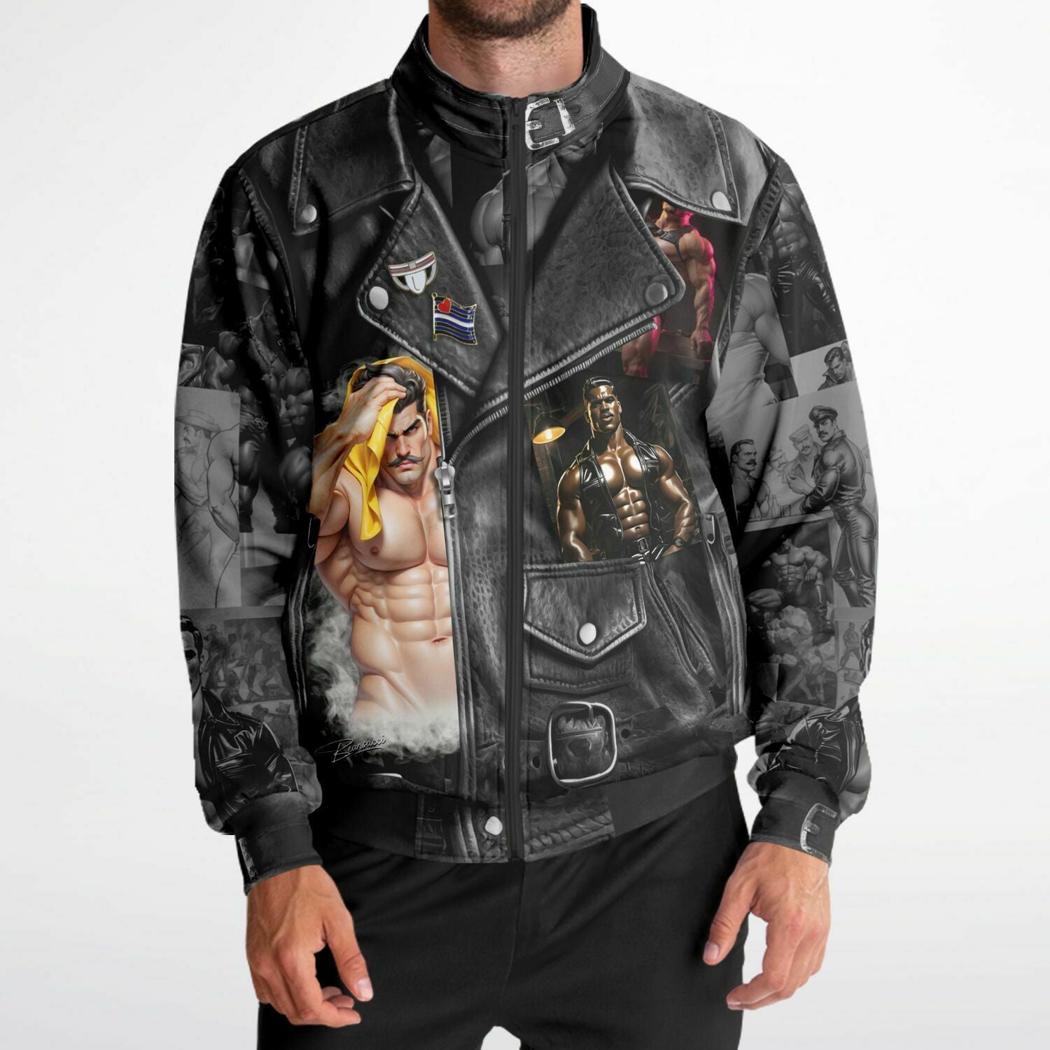 Dominion™: Tom's "Leather" Jacket │ Track Jacket AOP