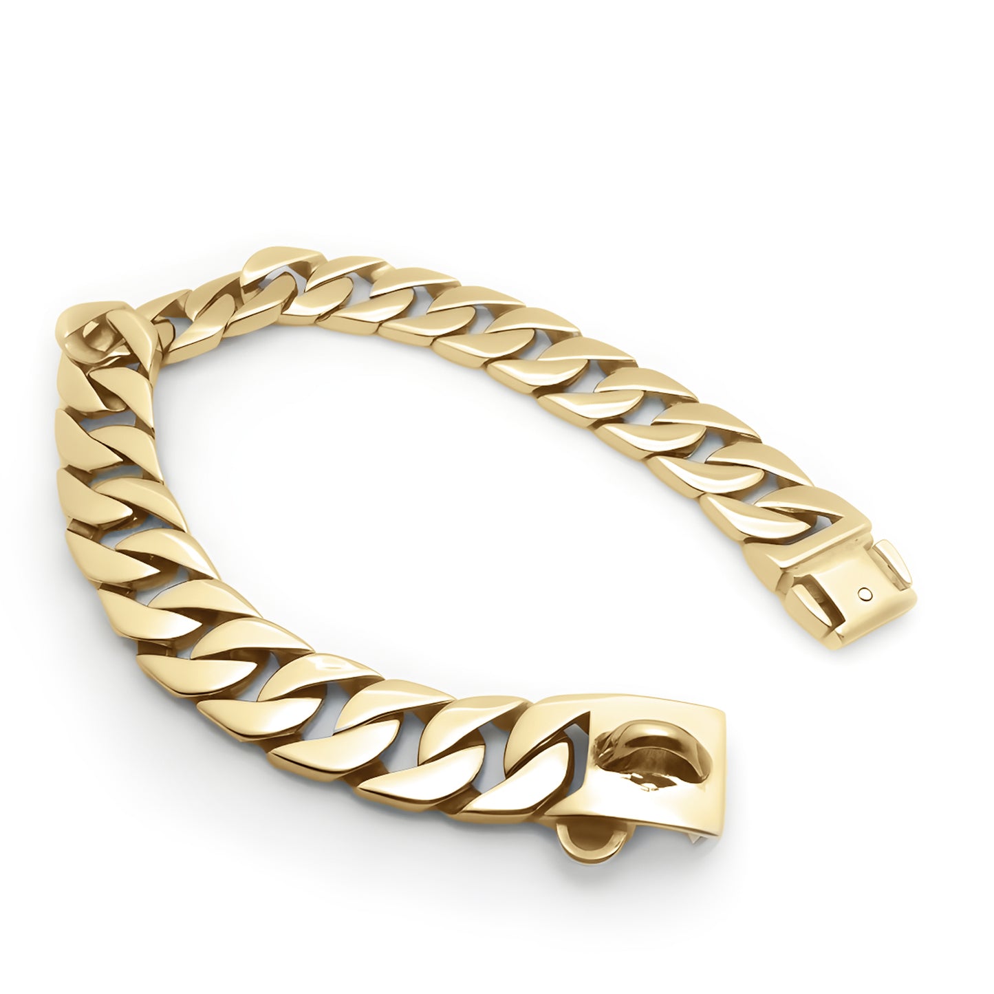 Fake Designer™: Chokehold Pup Necklace XL │ 1-1.75in-Thick 18K Gold-plated Stainless Steel Cuban Chain Jewelry