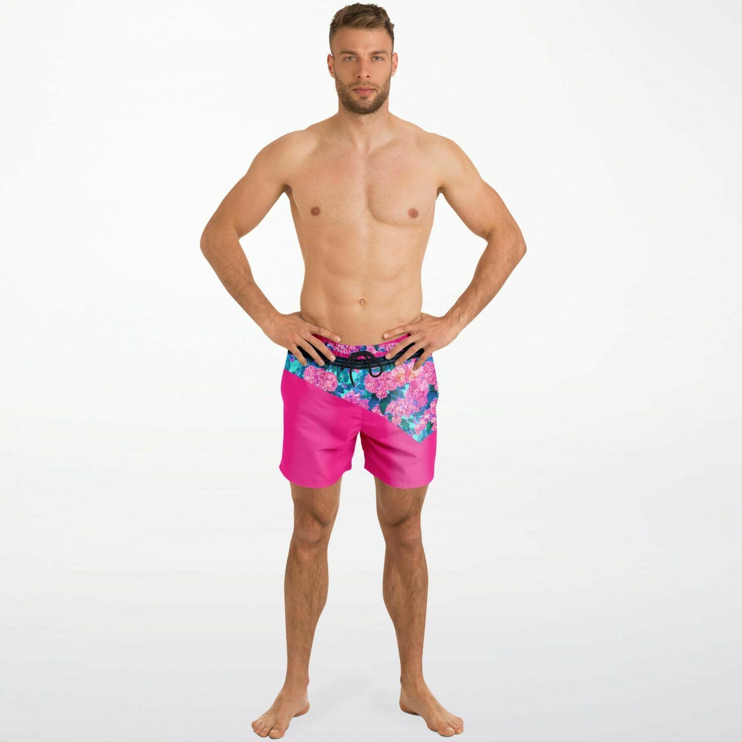 WYWH Chrysanthemum Shorts │ Trompe L'Oeil Swim Trunks