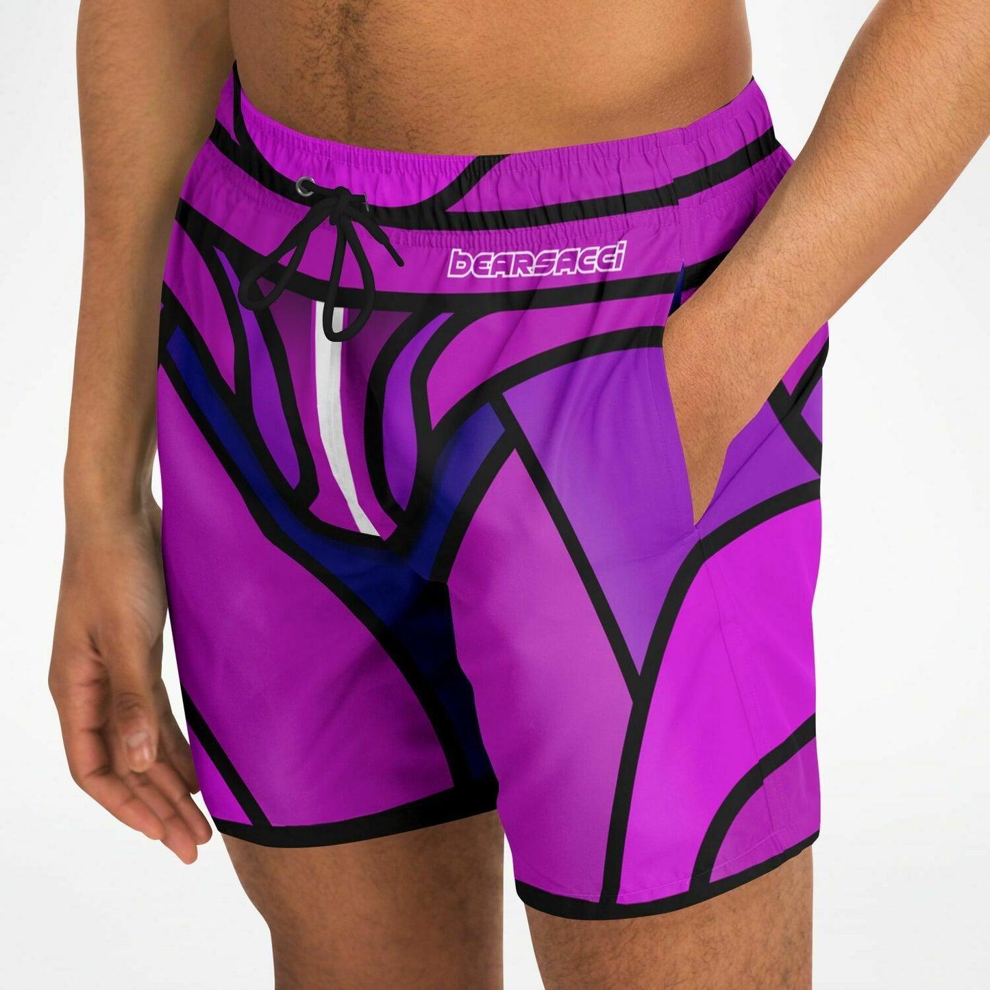 Zeus Riptide (Purple) │ Trompe L'Oeil Swim Trunks