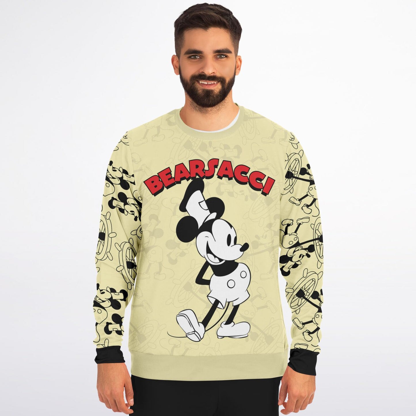 HyperPop™: Steamboat Willie │ Softsyle Athletic Sweatshirt AOP