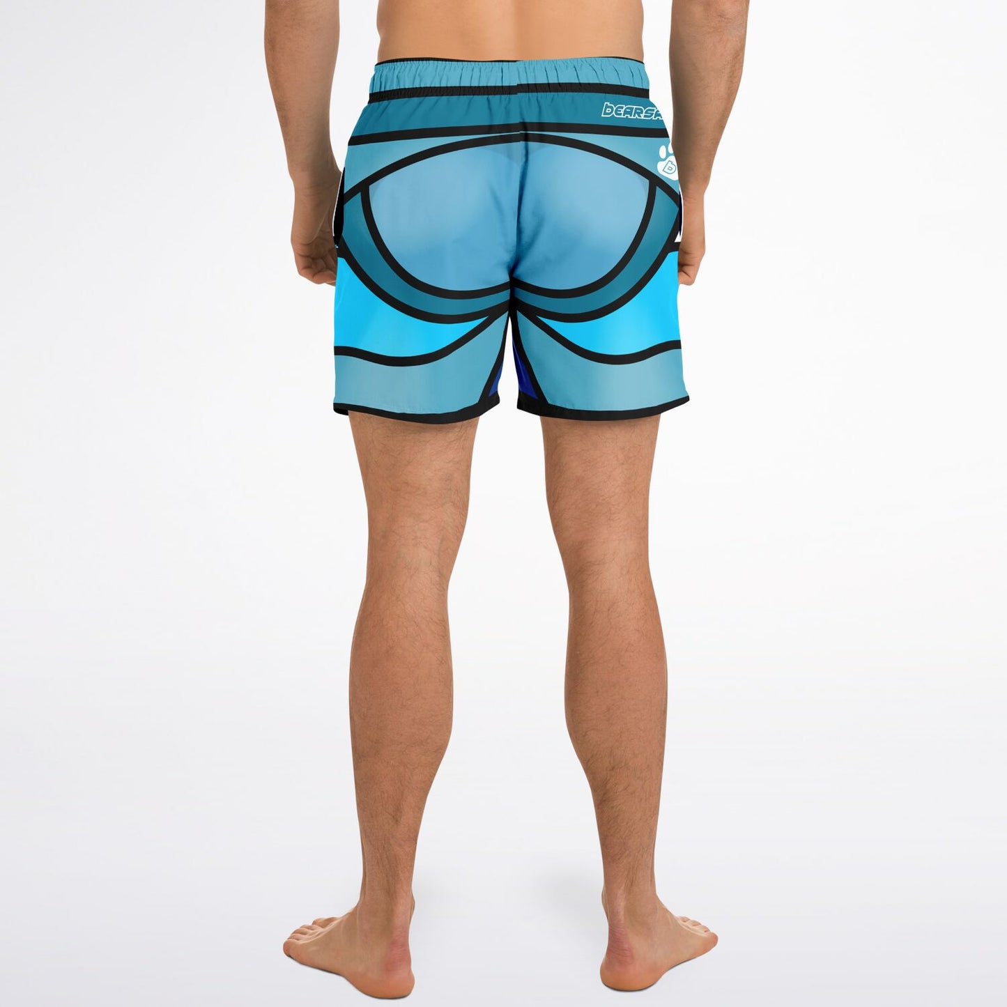 Zeus Riptide (Blue) │ Trompe L'Oeil Swim Trunks