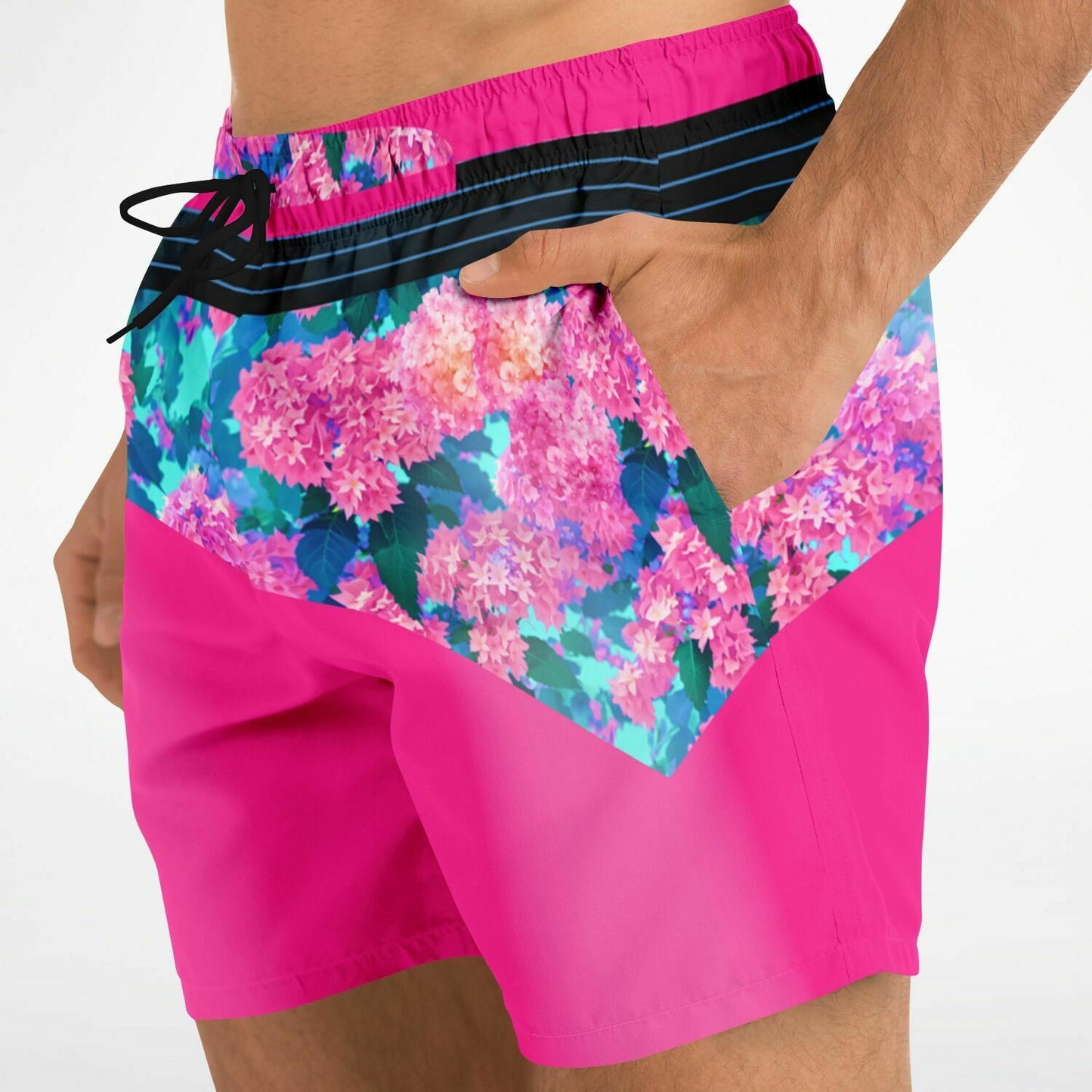 WYWH Chrysanthemum Shorts │ Trompe L'Oeil Swim Trunks