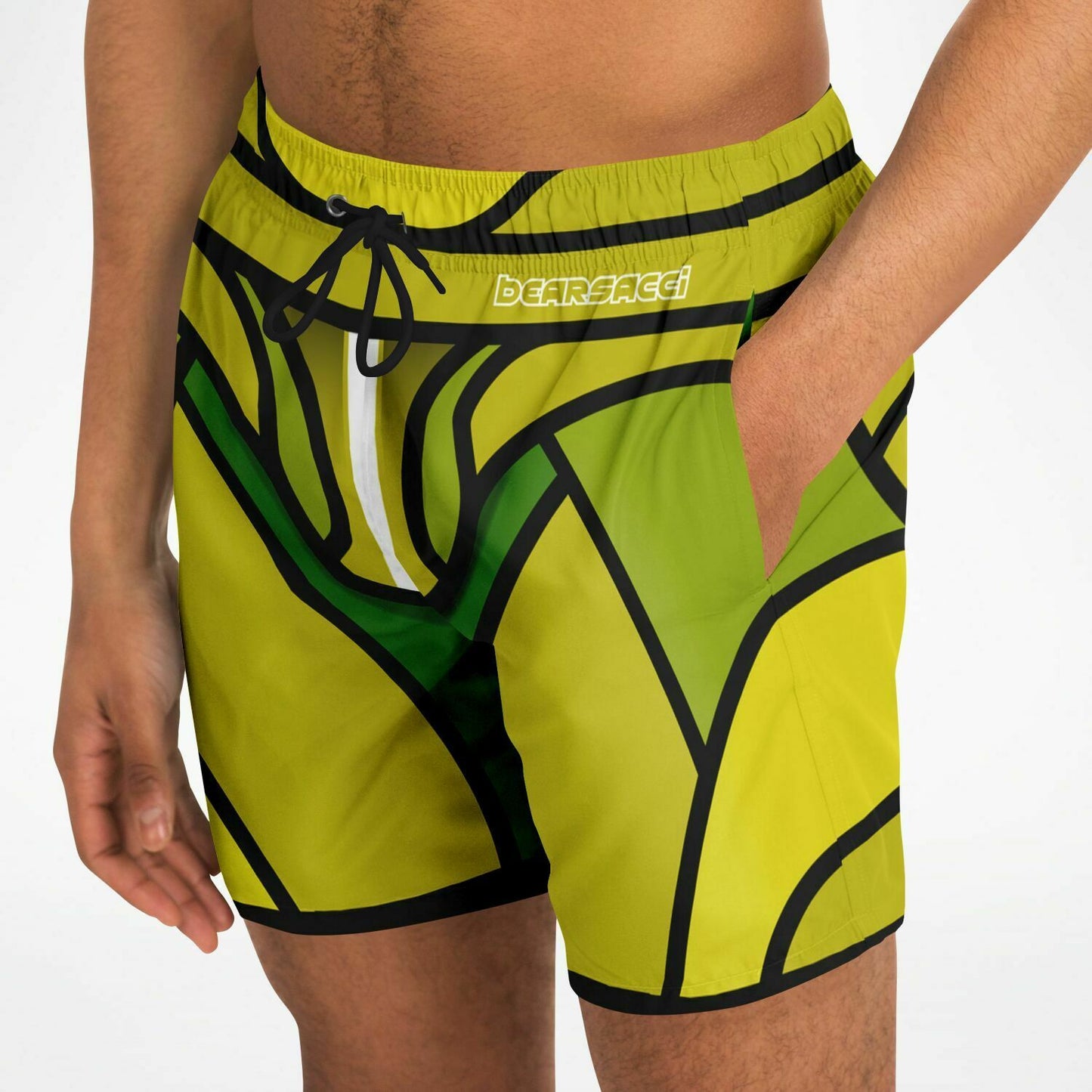 Zeus Riptide (Green) │ Trompe L'Oeil Swim Trunks