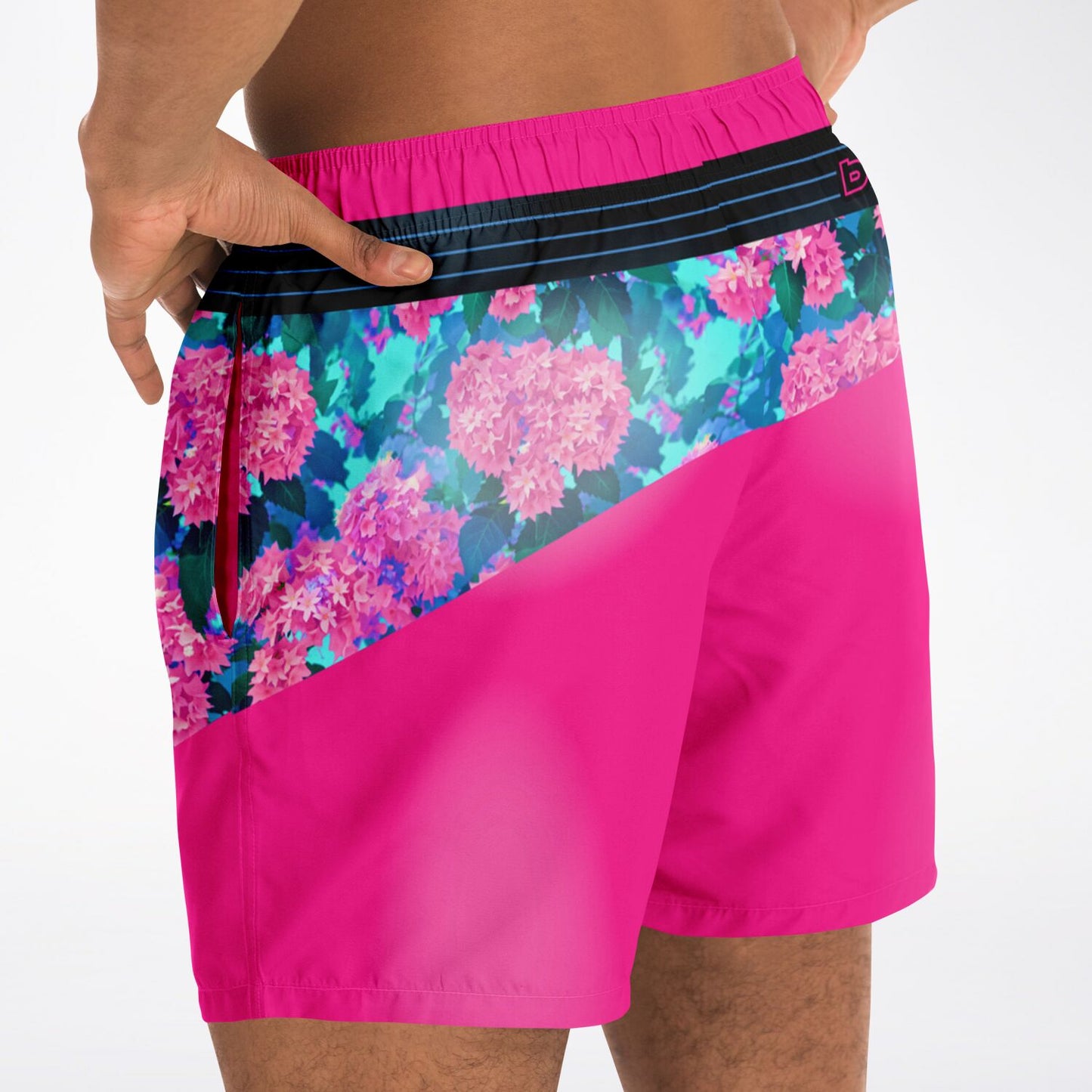 WYWH Chrysanthemum Shorts │ Trompe L'Oeil Swim Trunks