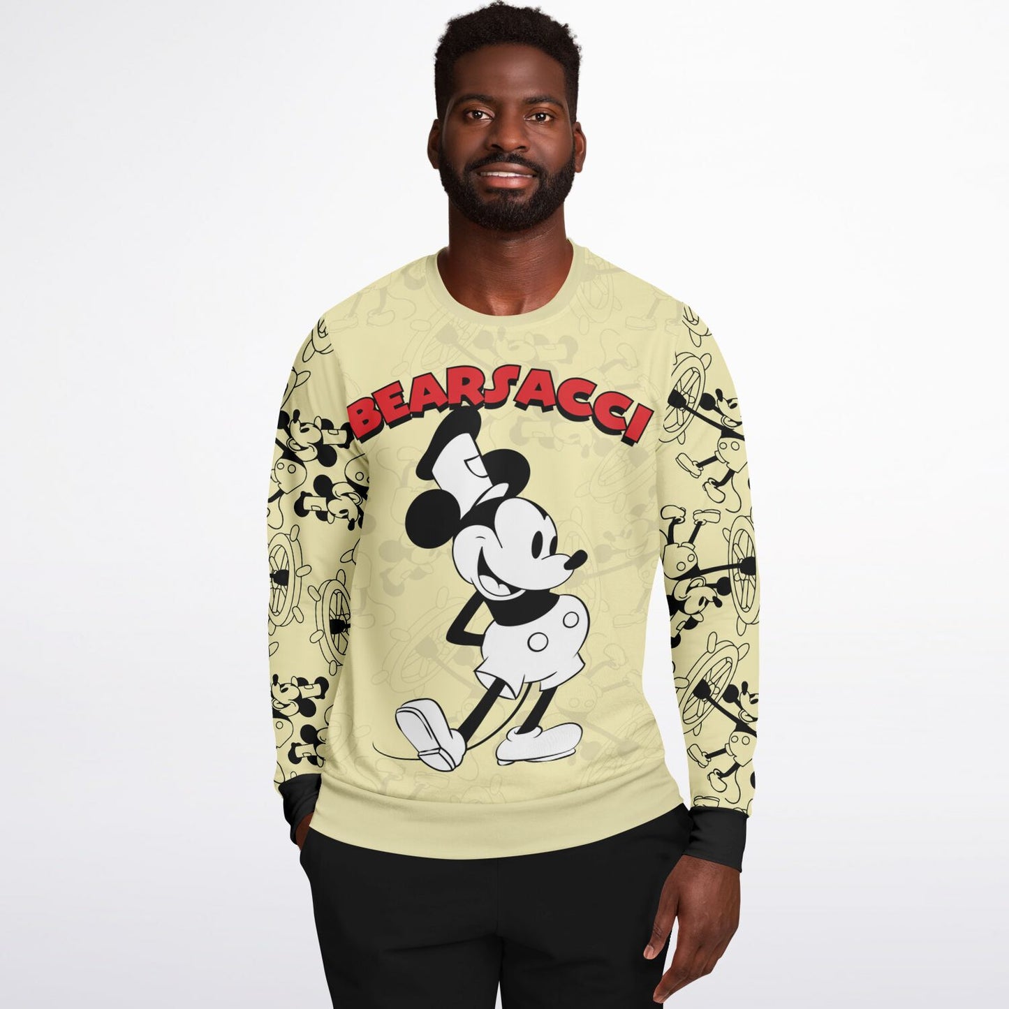 HyperPop™: Steamboat Willie │ Softsyle Athletic Sweatshirt AOP