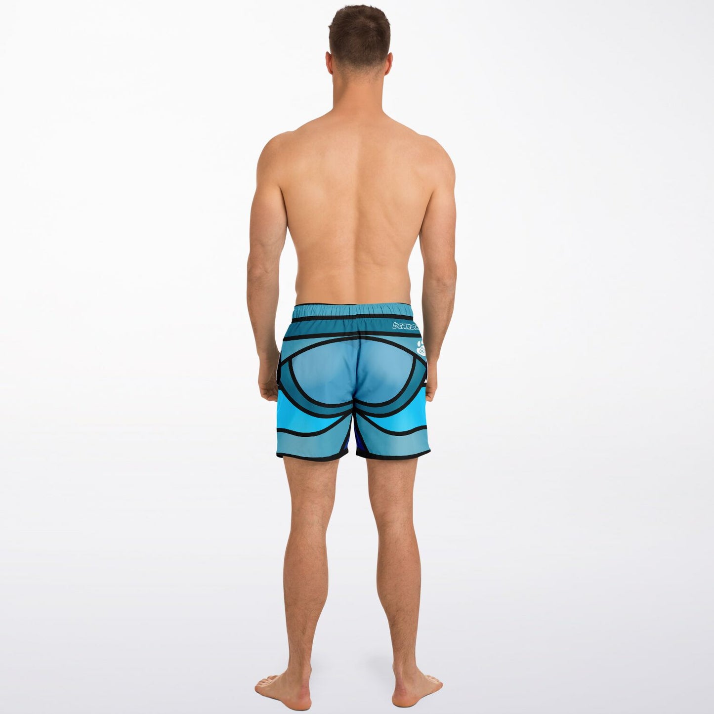 Zeus Riptide (Blue) │ Trompe L'Oeil Swim Trunks