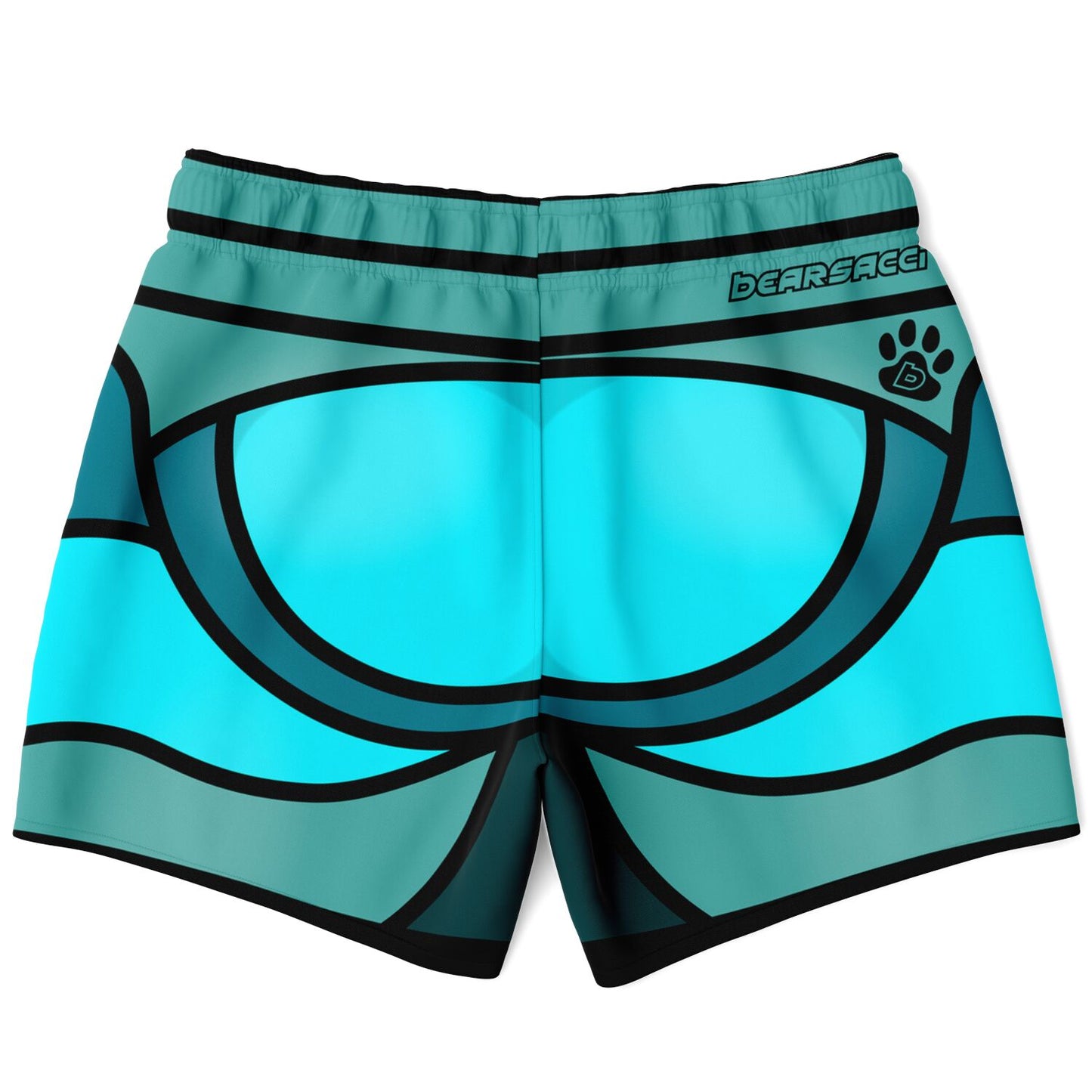 Zeus Riptide (Teal) │ Trompe L'Oeil Swim Trunks