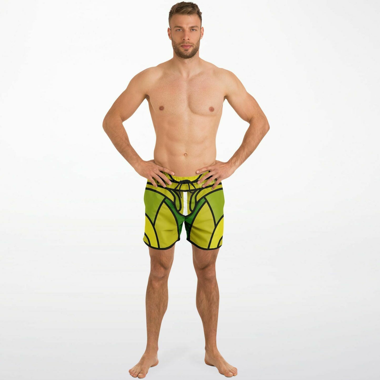 Zeus Riptide (Green) │ Trompe L'Oeil Swim Trunks