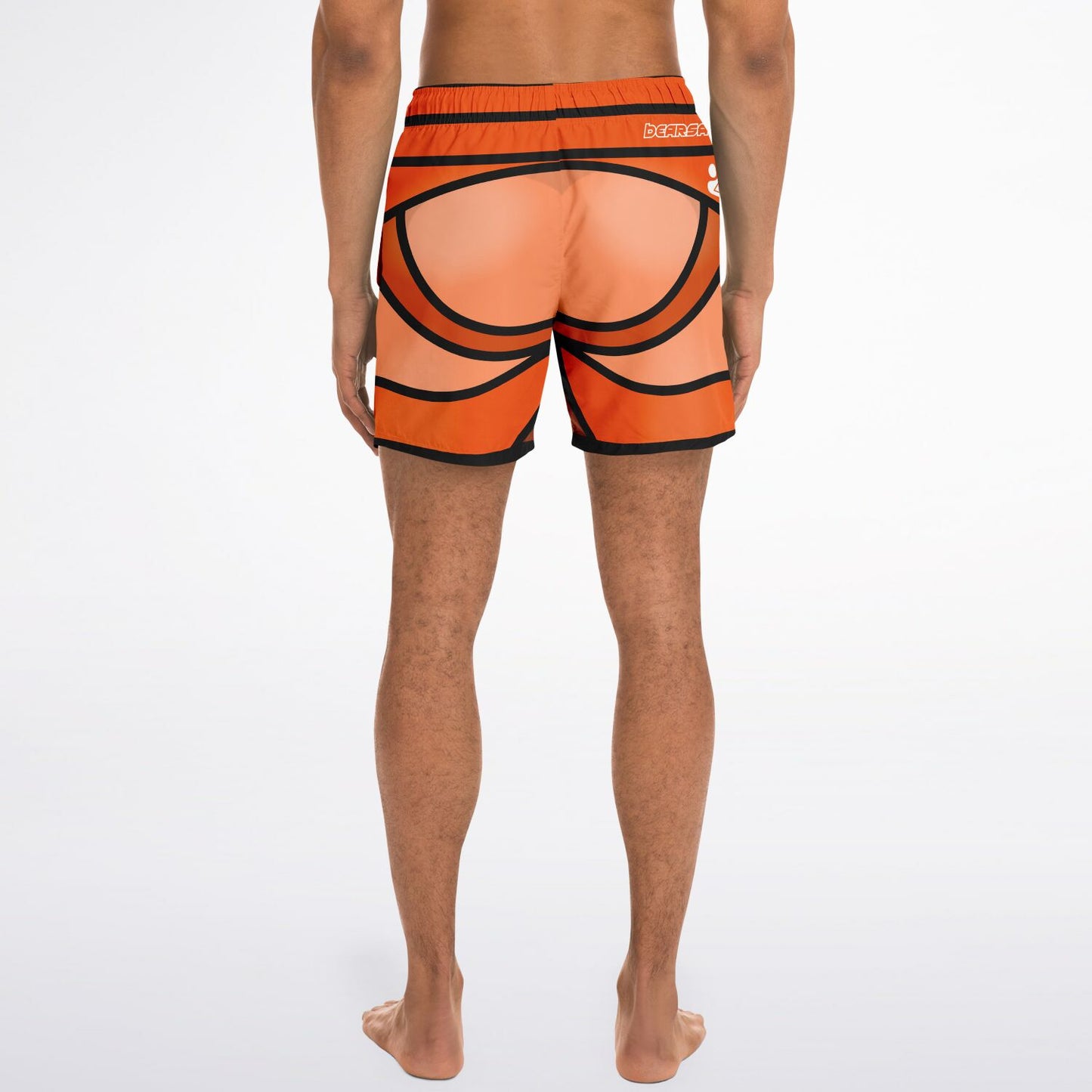 Zeus Riptide (Orange) │ Trompe L'Oeil Swim Trunks