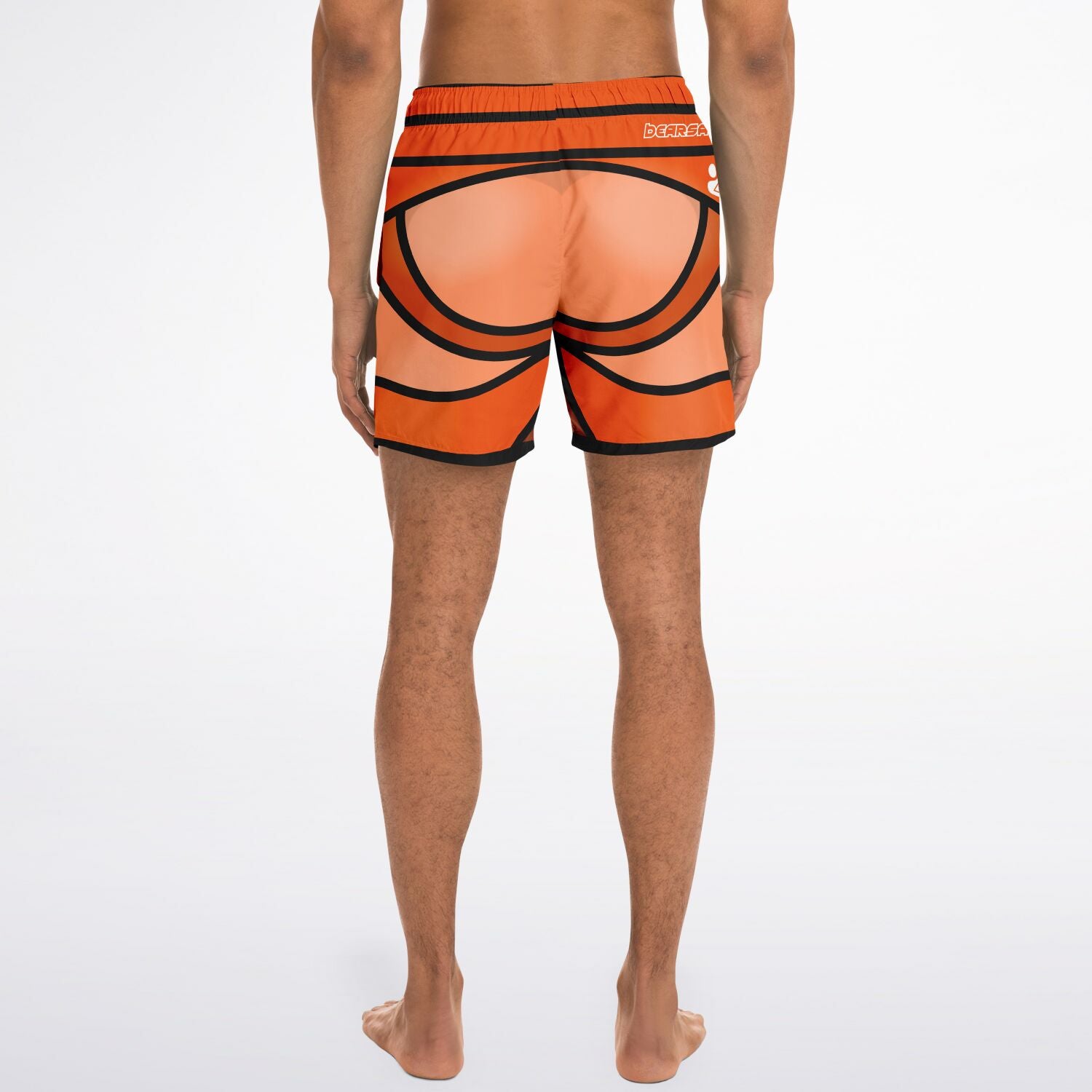 Zeus Riptide (Orange) │ Trompe L'Oeil Swim Trunks