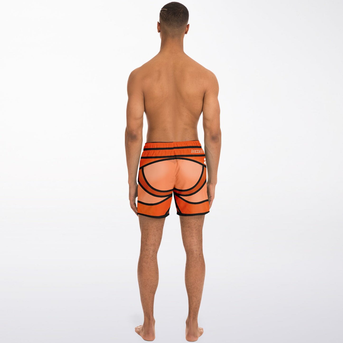 Zeus Riptide (Orange) │ Trompe L'Oeil Swim Trunks