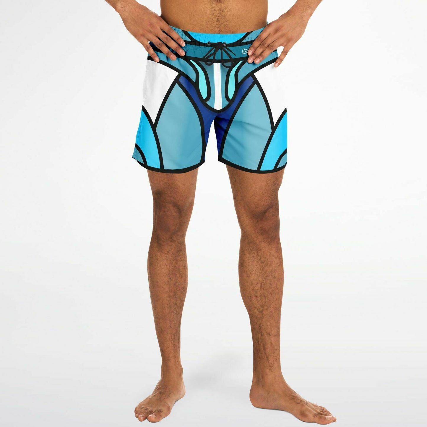 Zeus Riptide (Blue) │ Trompe L'Oeil Swim Trunks