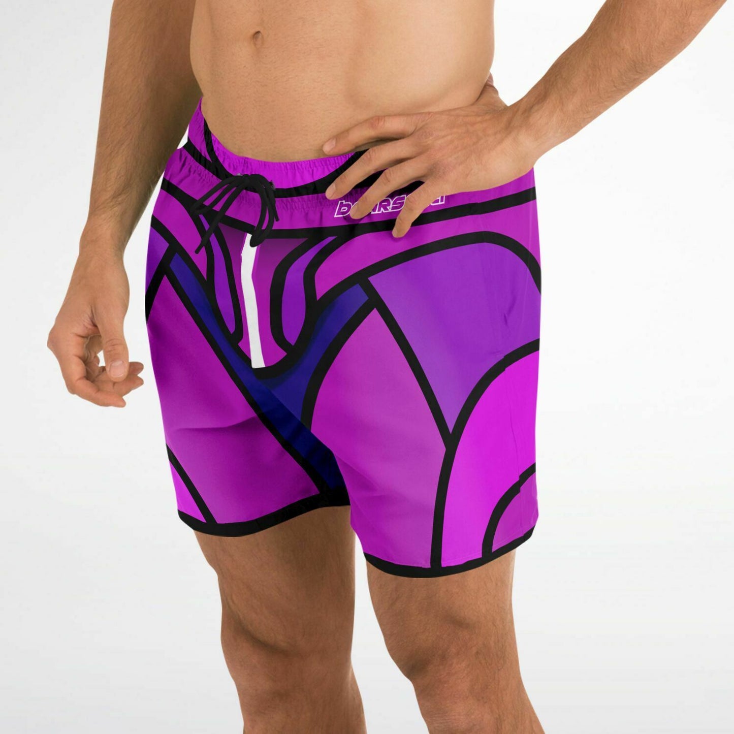 Zeus Riptide (Purple) │ Trompe L'Oeil Swim Trunks