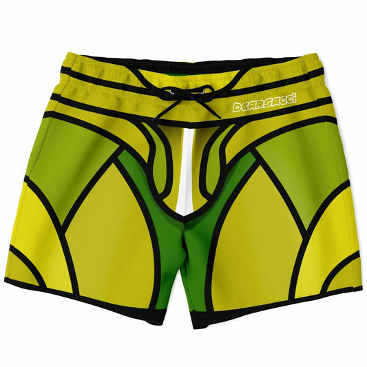 Zeus Riptide (Green) │ Trompe L'Oeil Swim Trunks