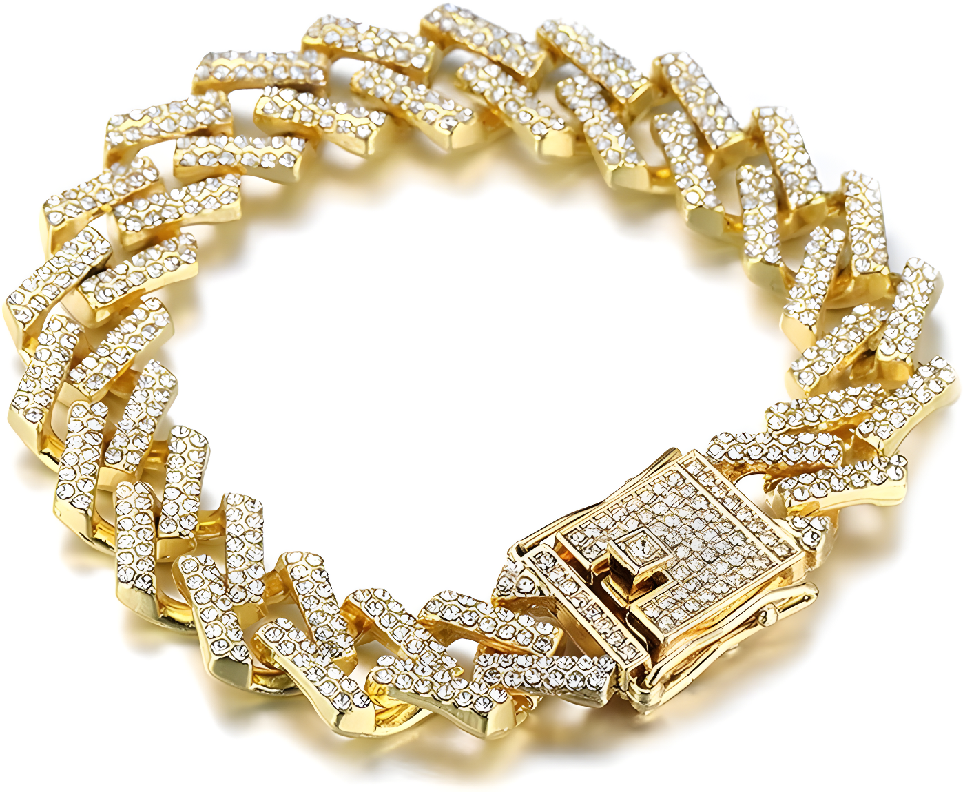 Fake Designer™: Cuban Shock Bracelet │ Plated Stainless Steel Chain Jewelry with Cubic Zirconias