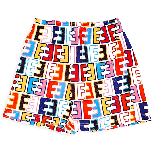 Fake Designer™: EE Pattern │ Premium Designer All-Over-Print Mesh Basketball Shorts