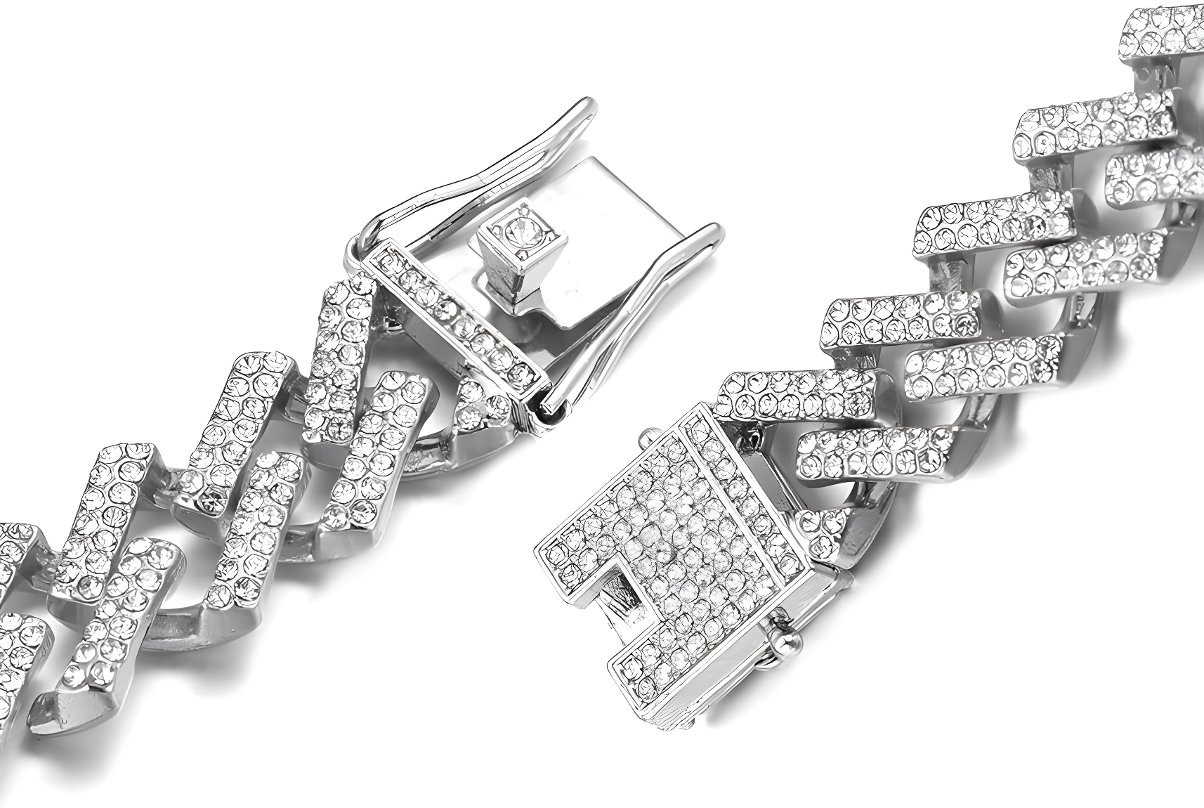 Fake Designer™: Cuban Shock Bracelet │ Plated Stainless Steel Chain Jewelry with Cubic Zirconias