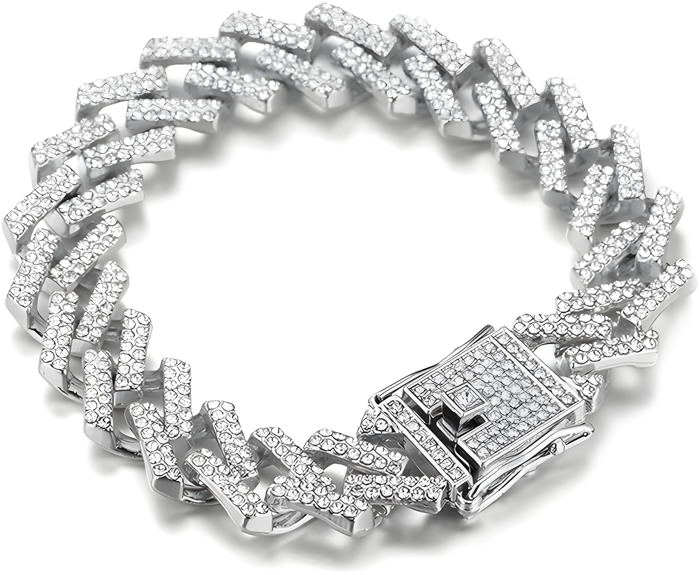 Fake Designer™: Cuban Shock Bracelet │ Plated Stainless Steel Chain Jewelry with Cubic Zirconias